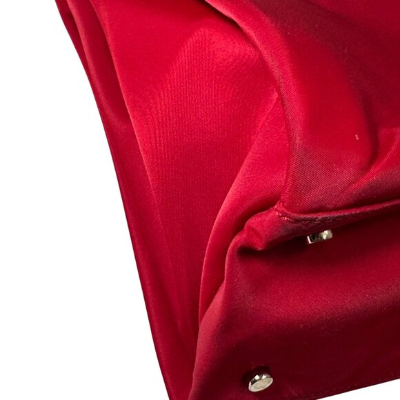 Kate Spade ~ Phoebe Red Nylon Tote Top handle Shoulder bag, Striped interior - Picture 13 of 16